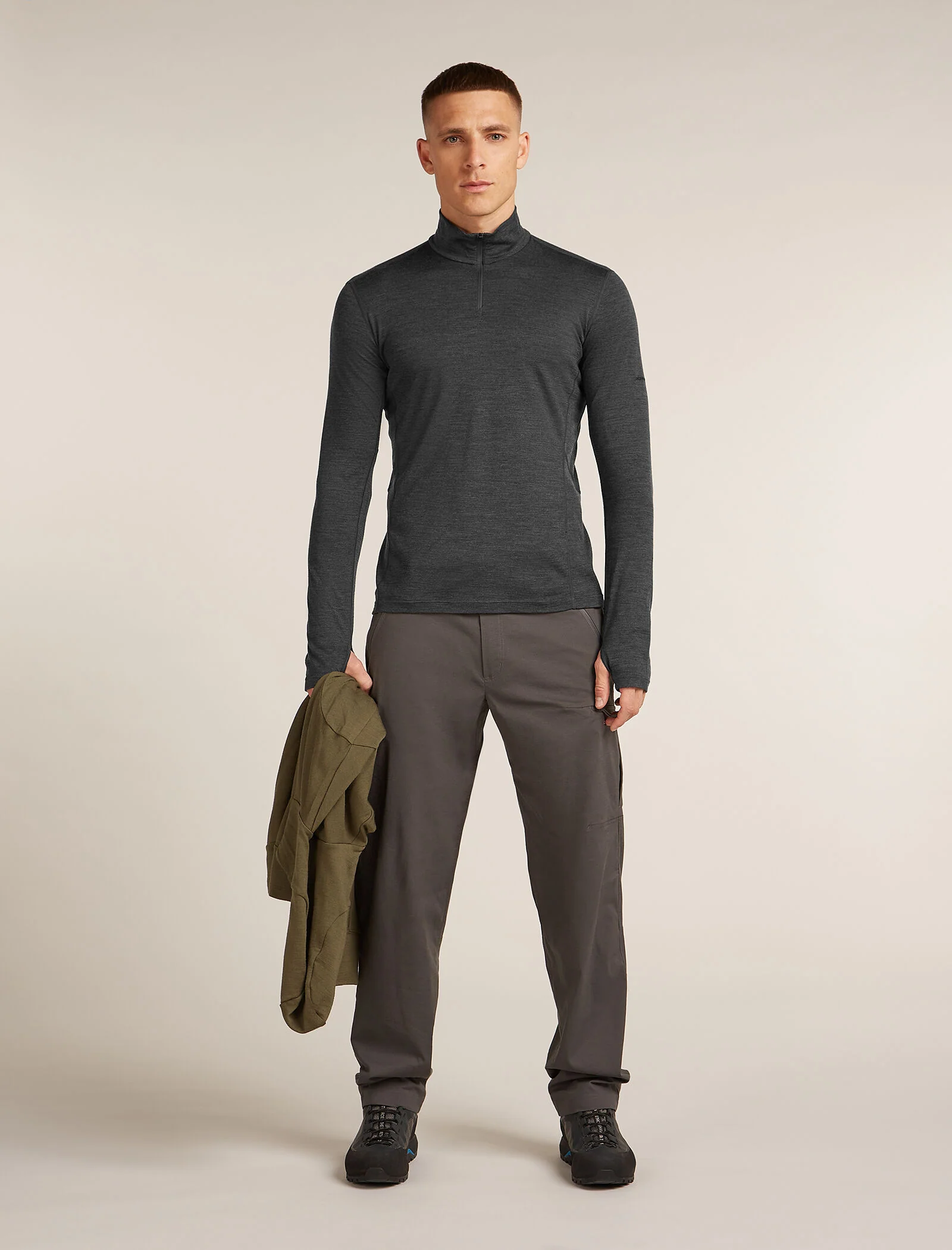 Men’s 200 MerinoFine™ Ace Long Sleeve Half Zip Thermal Top - Image 4