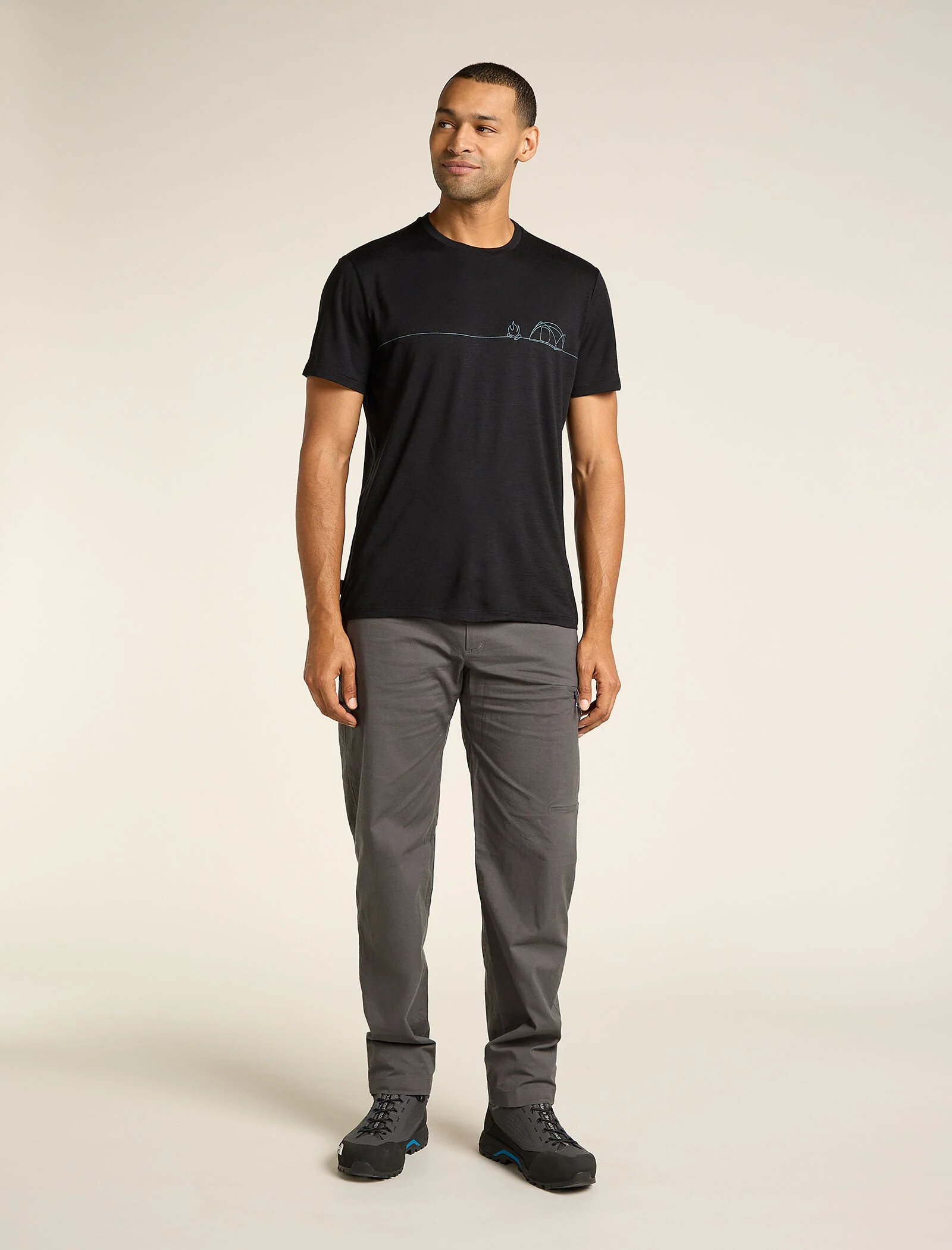 Men’s Merino 150 Tech Lite Short Sleeve T-Shirt Single Line Camp - Image 3