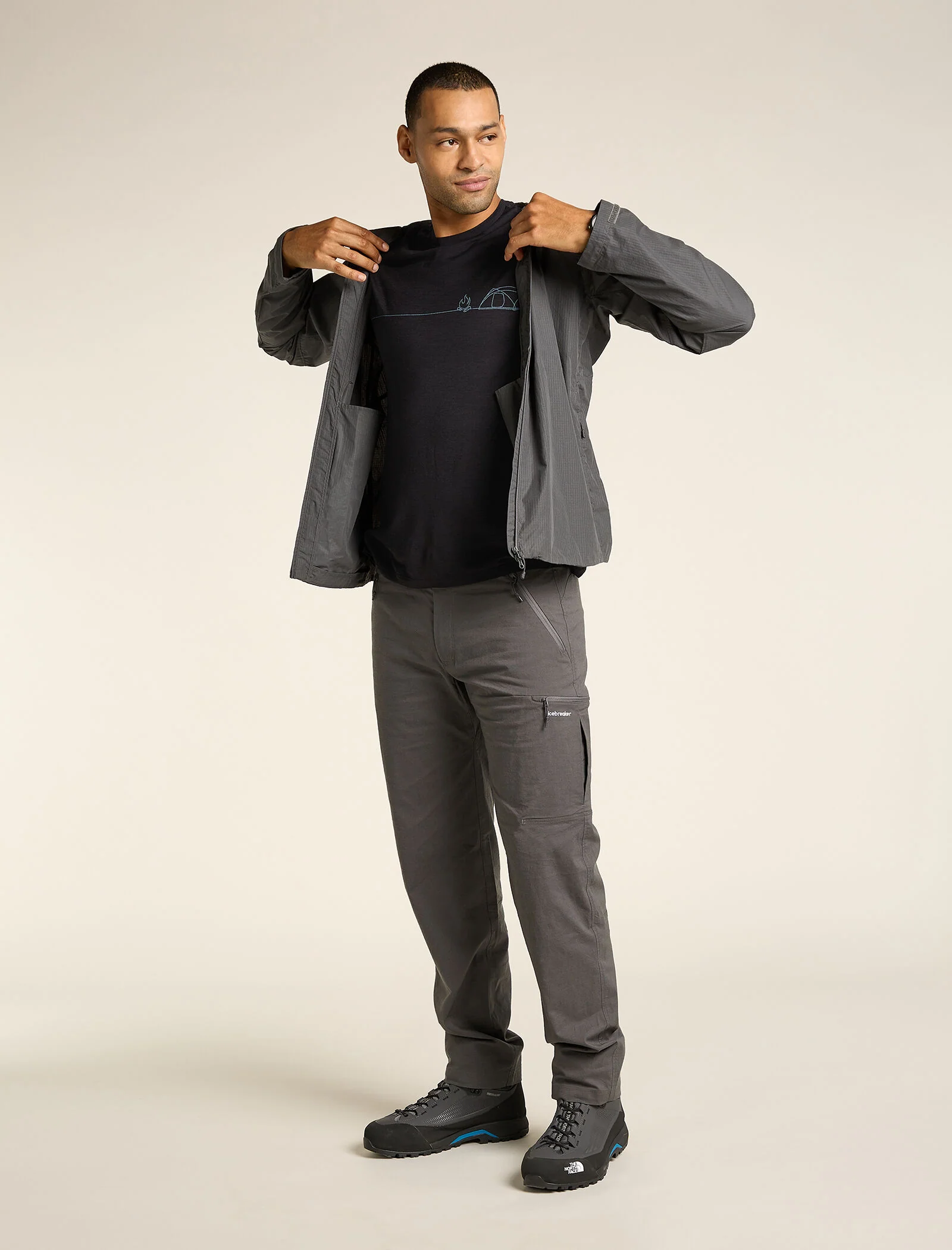 Men’s Merino 150 Tech Lite Short Sleeve T-Shirt Single Line Camp - Image 4