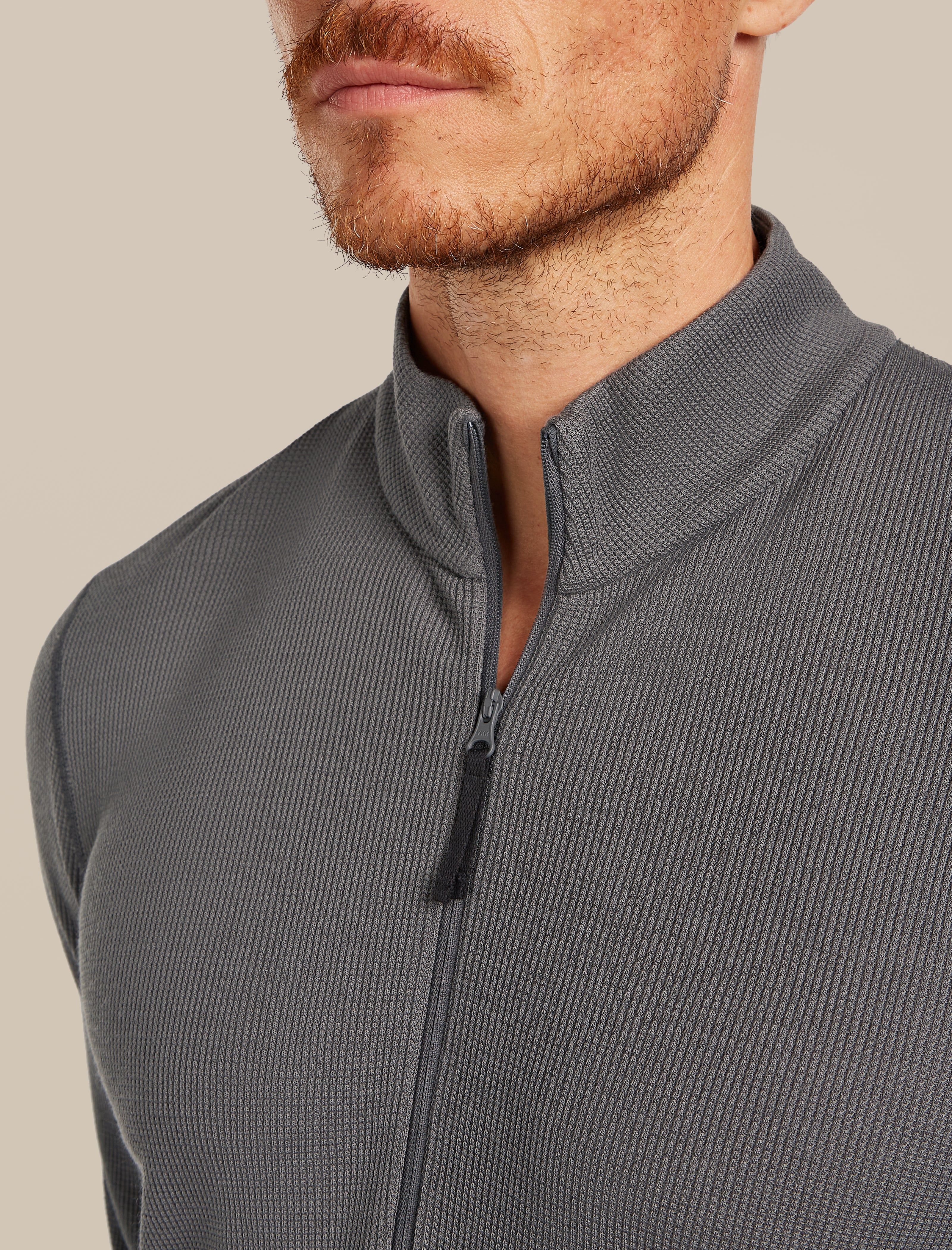 Men’s Merino 260 Waffle Knit Wander Long Sleeve Half Zip - Image 5
