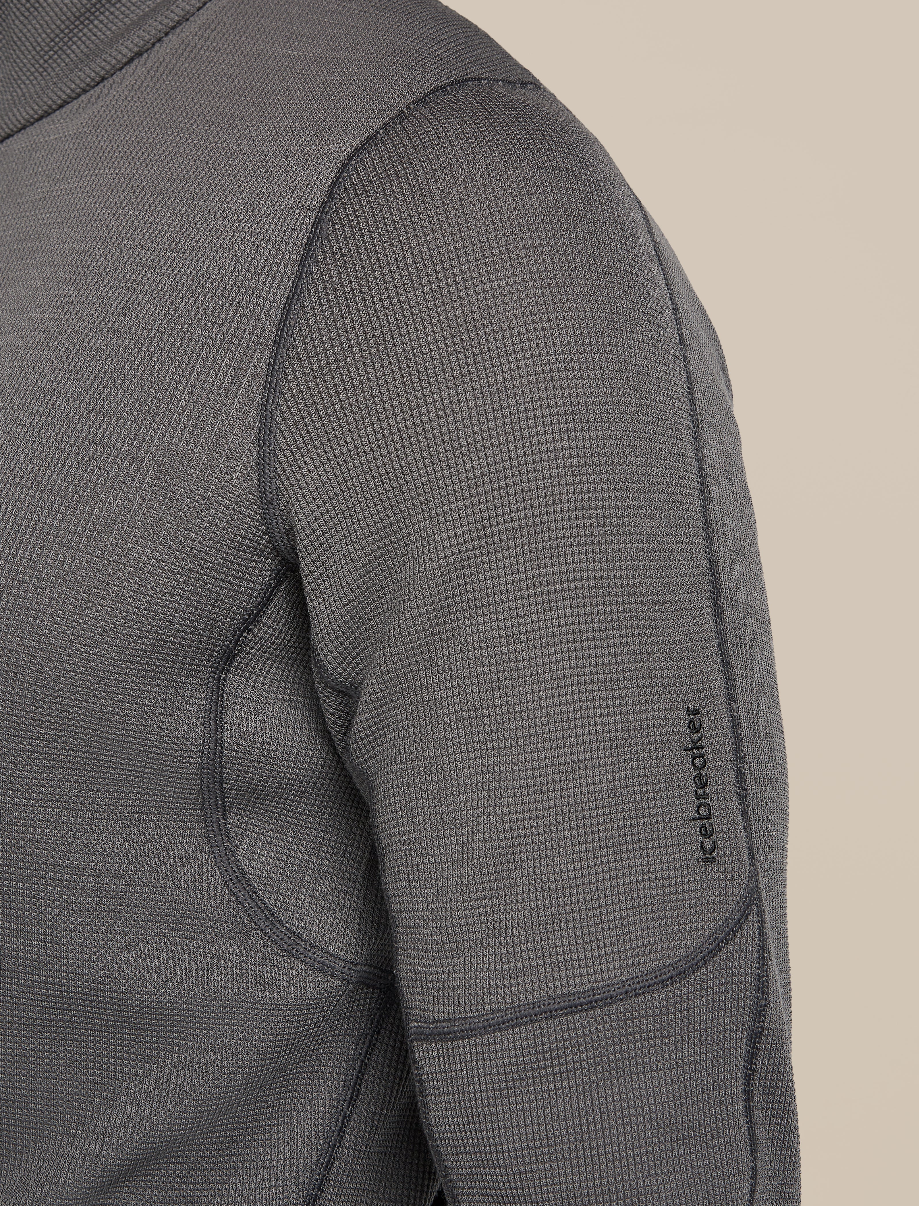 Men’s Merino 260 Waffle Knit Wander Long Sleeve Half Zip - Image 6