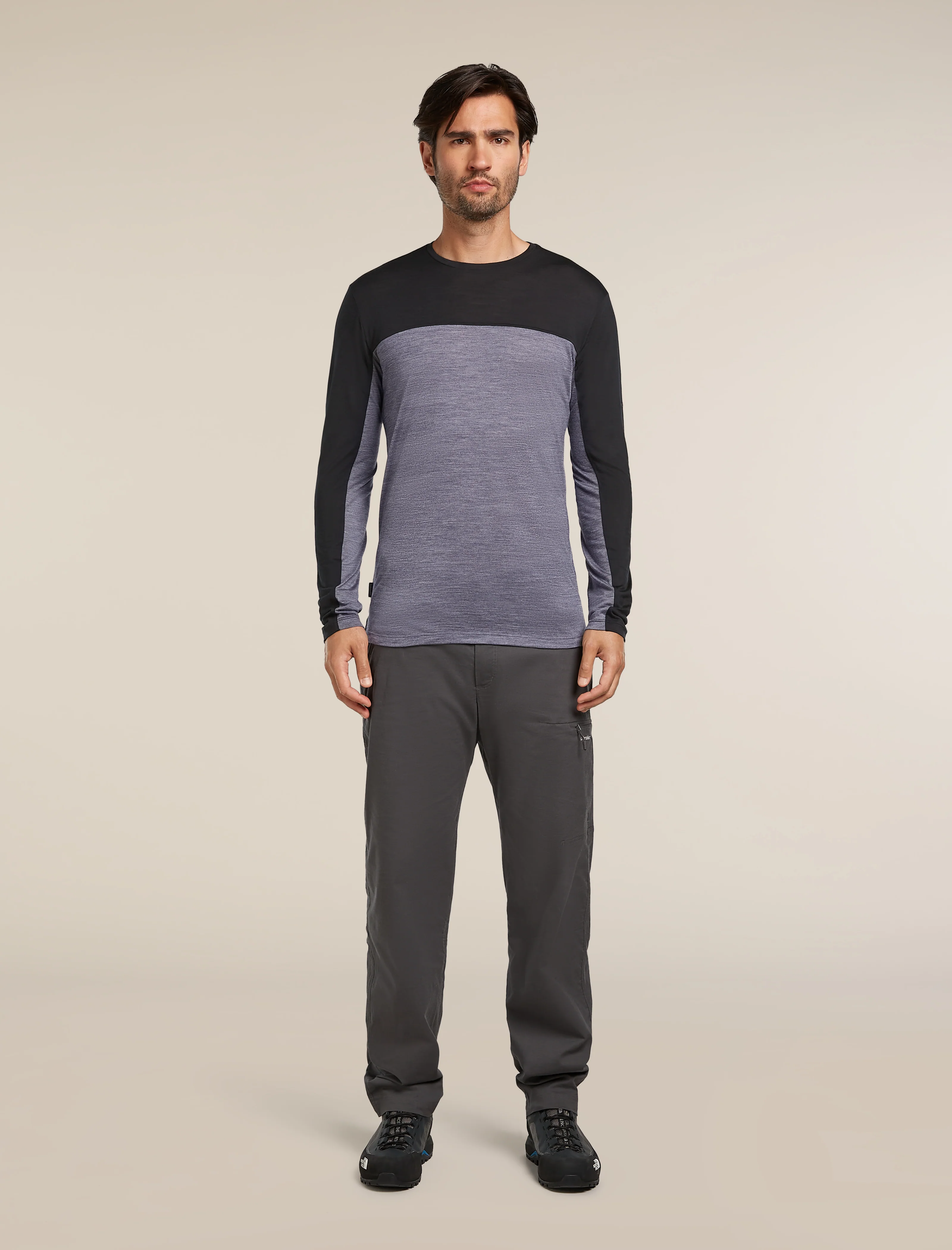 Men’s Merino Blend 125 Cool-Lite™ Sphere Long Sleeve T-Shirt Colour Block - Image 3