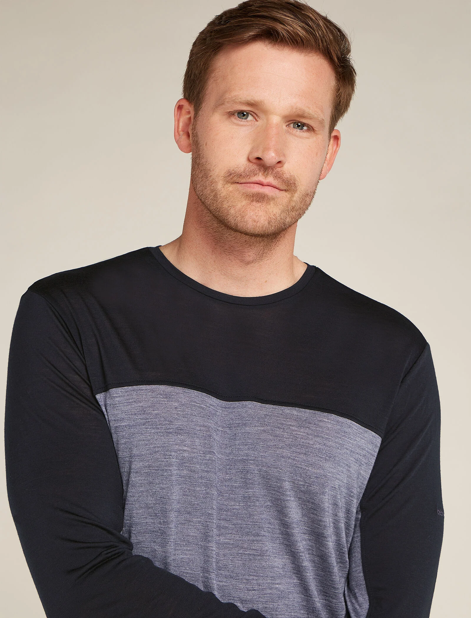 Men’s Merino Blend 125 Cool-Lite™ Sphere Long Sleeve T-Shirt Colour Block - Image 5