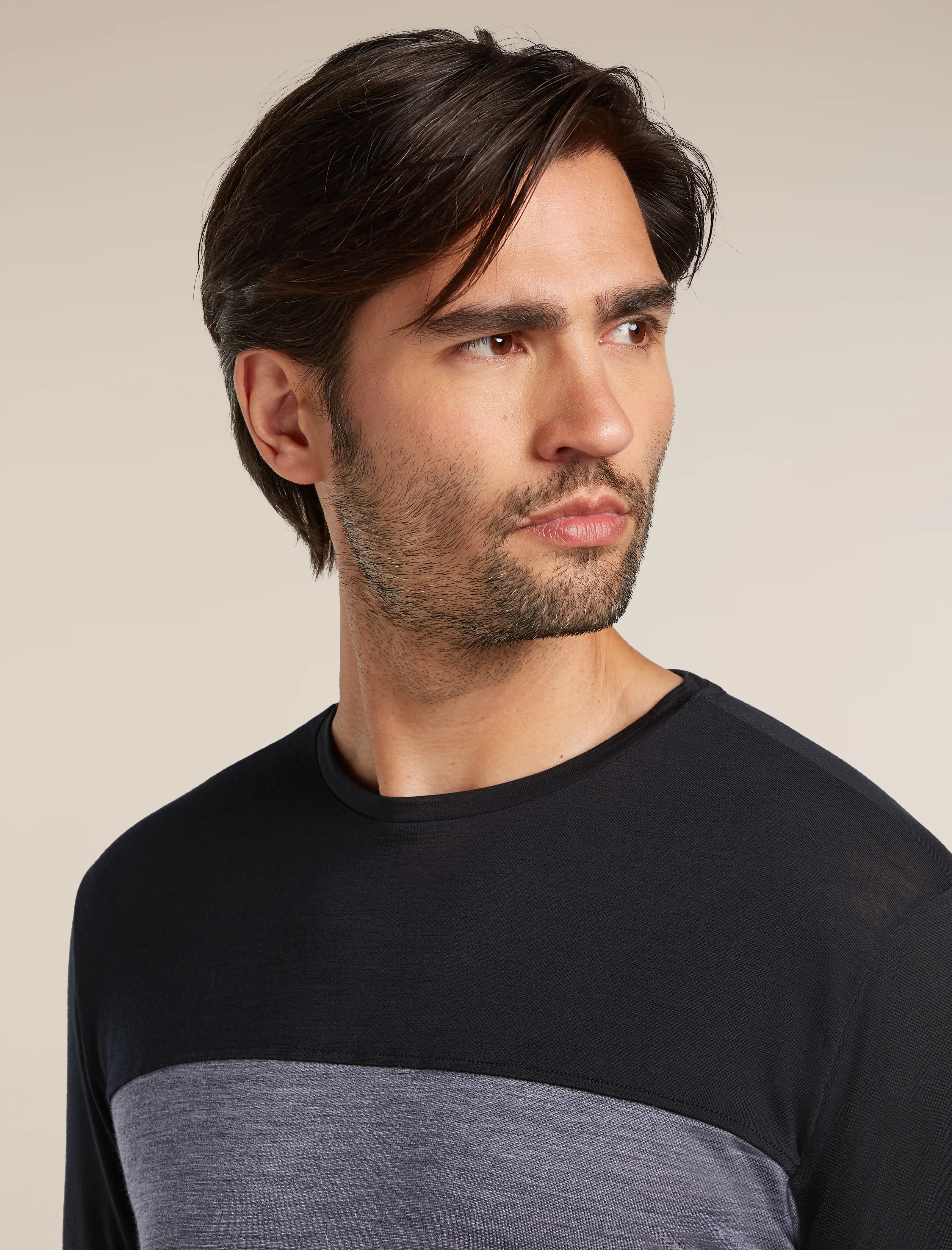 Men’s Merino Blend 125 Cool-Lite™ Sphere Long Sleeve T-Shirt Colour Block - Image 7