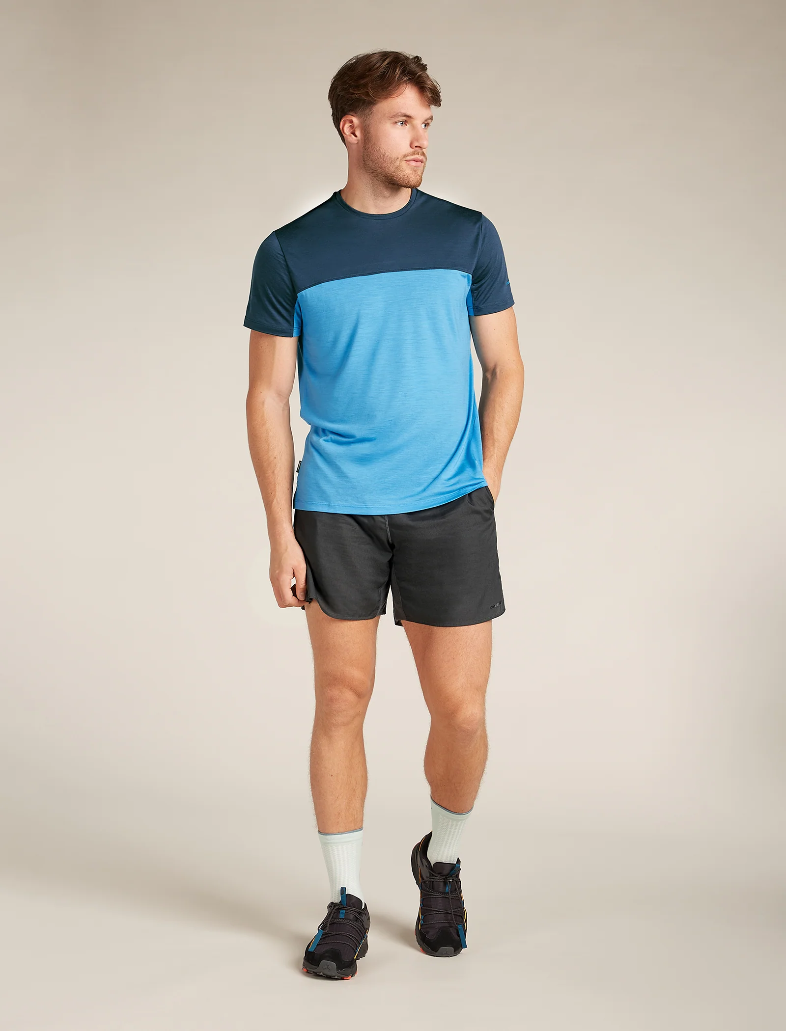Men’s Merino Blend 125 Cool-Lite™ Sphere Short Sleeve T-Shirt Colour Block - Image 3