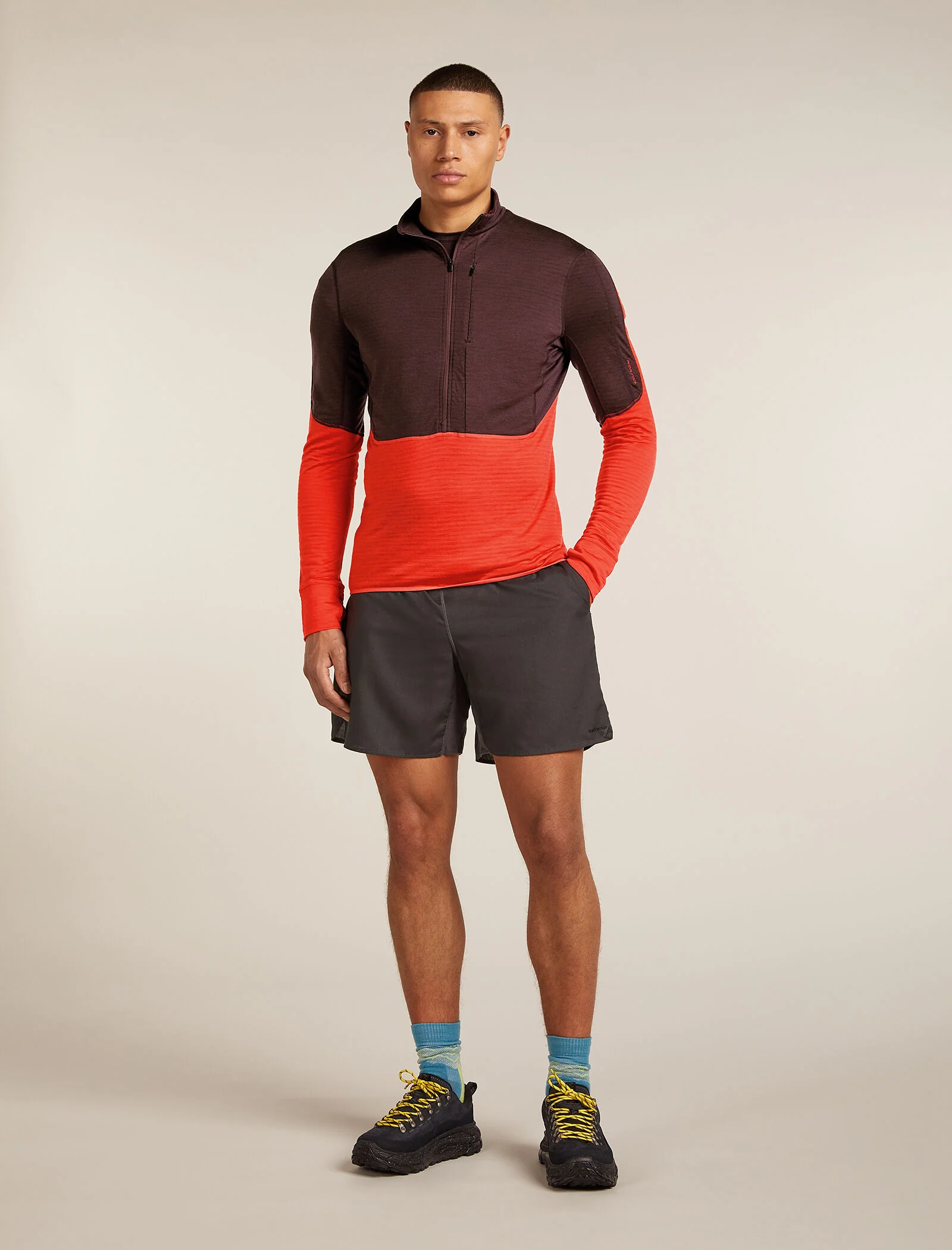 Men’s Merino Blend 200 Realfleece™ Descender Long Sleeve Half Zip Top - Image 3