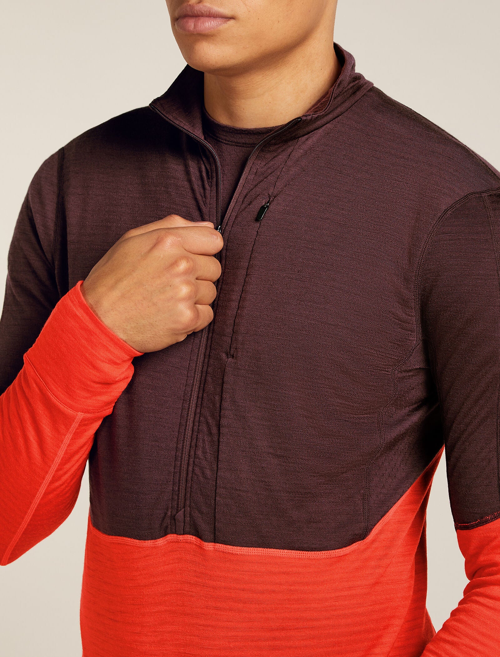 Men’s Merino Blend 200 Realfleece™ Descender Long Sleeve Half Zip Top - Image 6