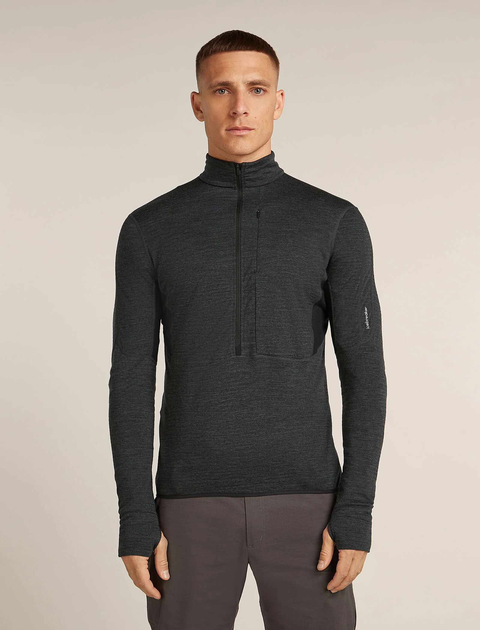 Men’s Merino Blend 200 Realfleece™ Descender Long Sleeve Half Zip Top