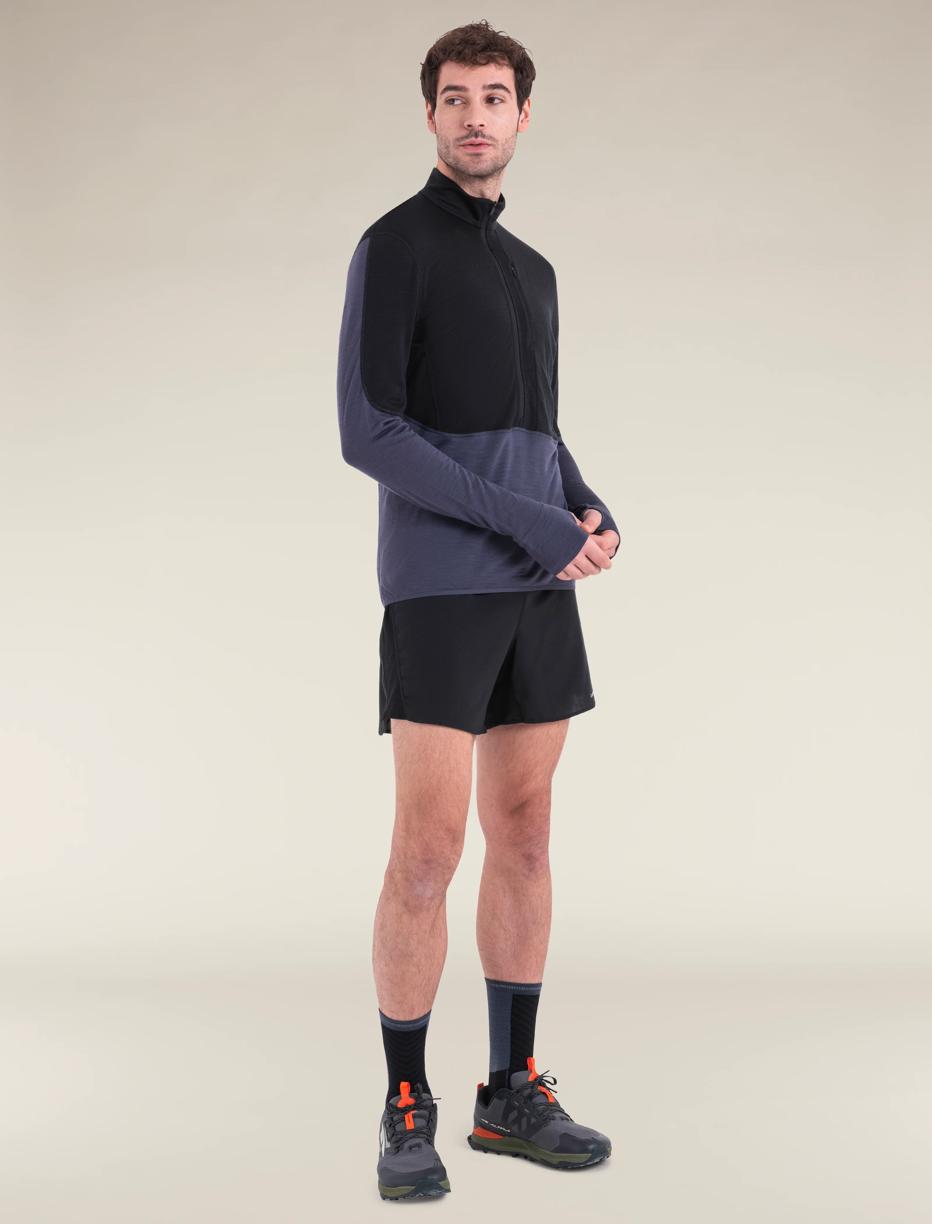 Men’s Merino Blend 200 Realfleece™ Descender Long Sleeve Half Zip Top - Image 3