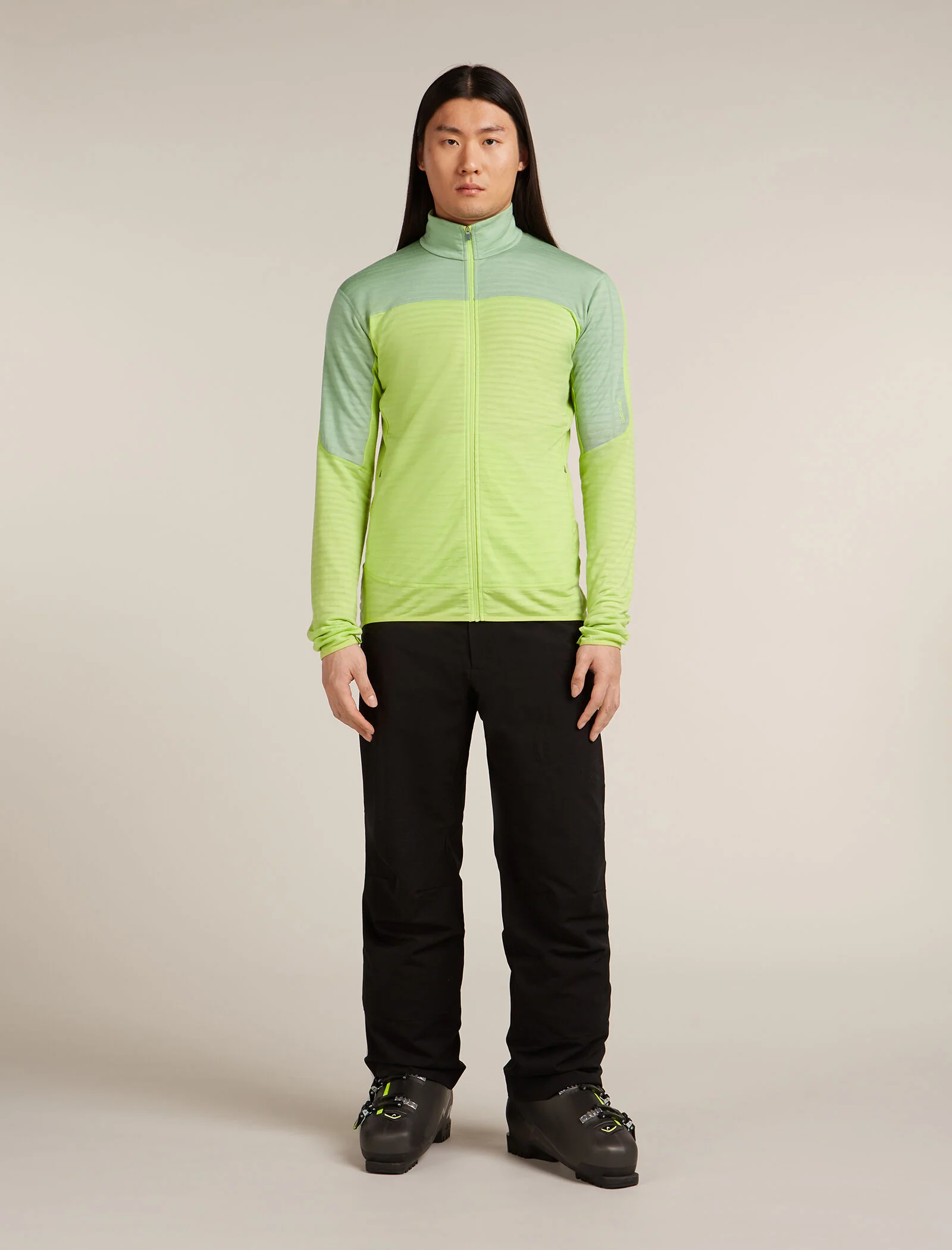 Men’s Merino Blend 300 RealFleece™ Descender Long Sleeve Zip Jacket - Image 3