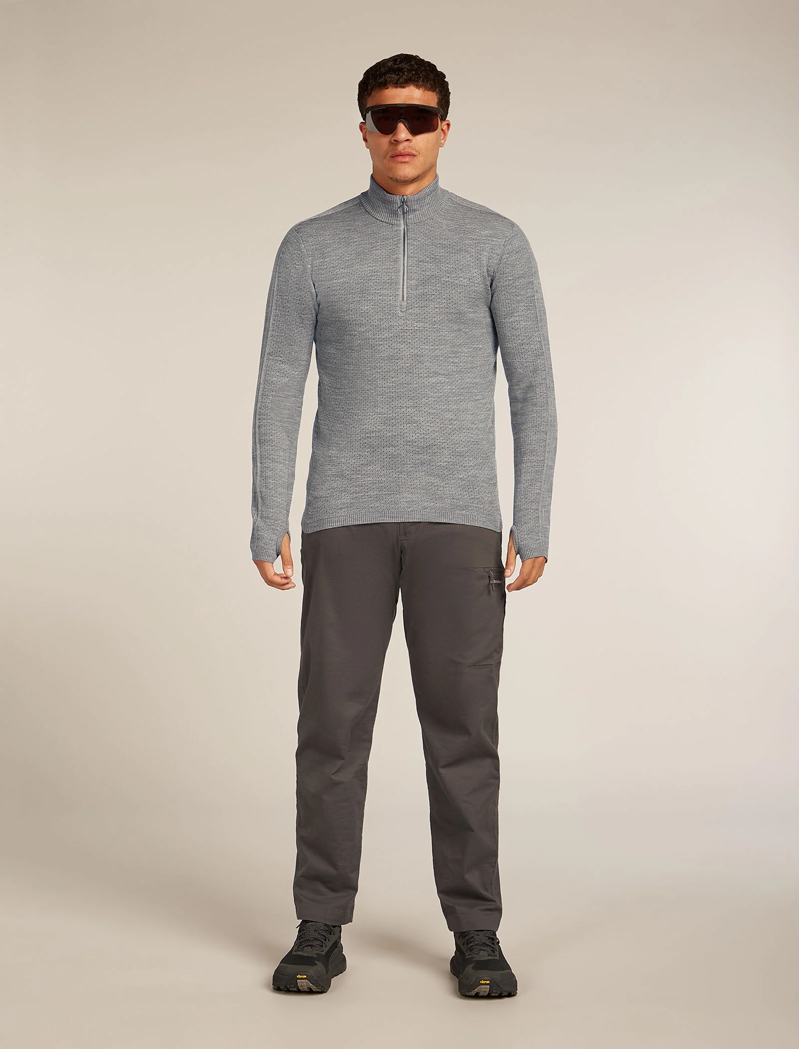 Men’s Merino icebreaker Anniversary Original Long Sleeve Half Zip Top - Image 4