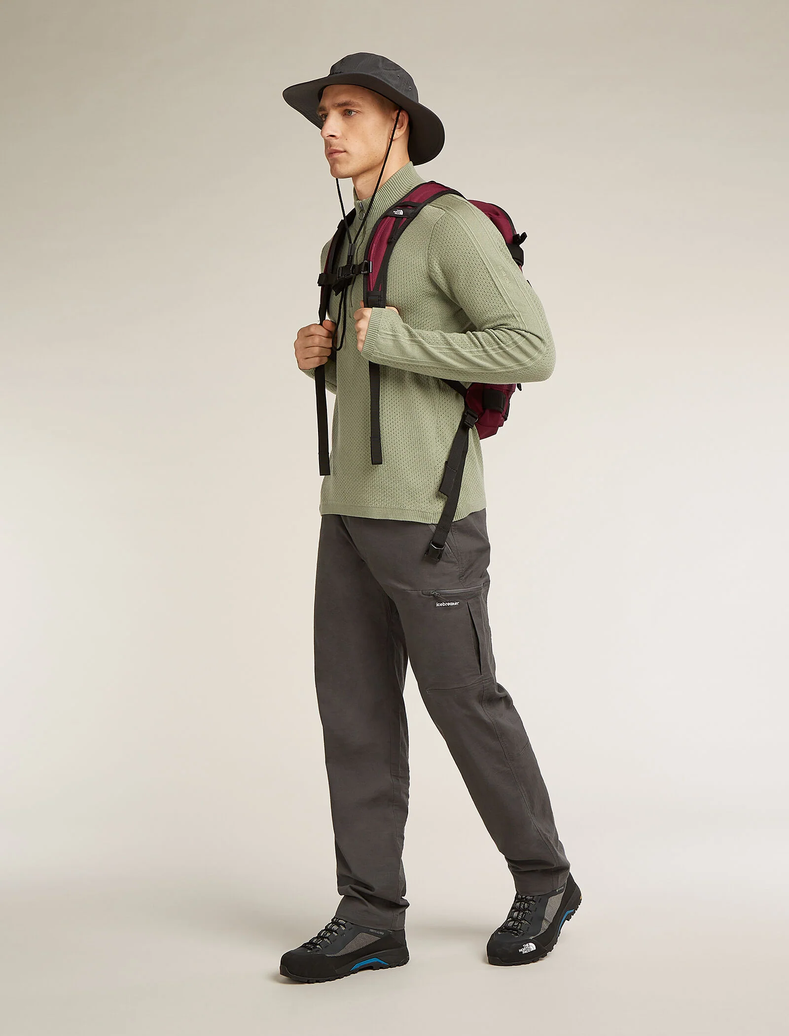 Men’s Merino icebreaker Anniversary Original Long Sleeve Half Zip Top - Image 4