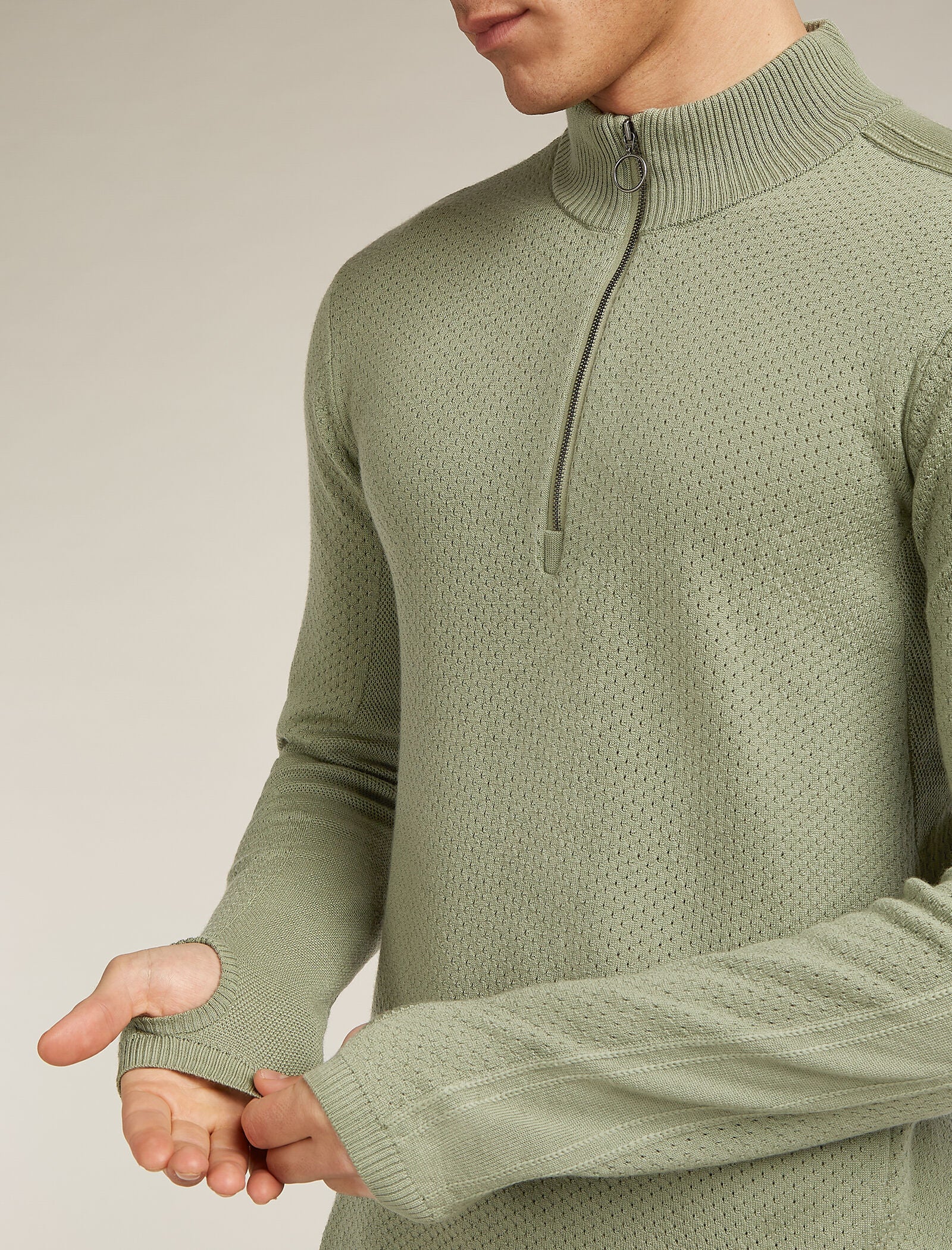 Men’s Merino icebreaker Anniversary Original Long Sleeve Half Zip Top - Image 5