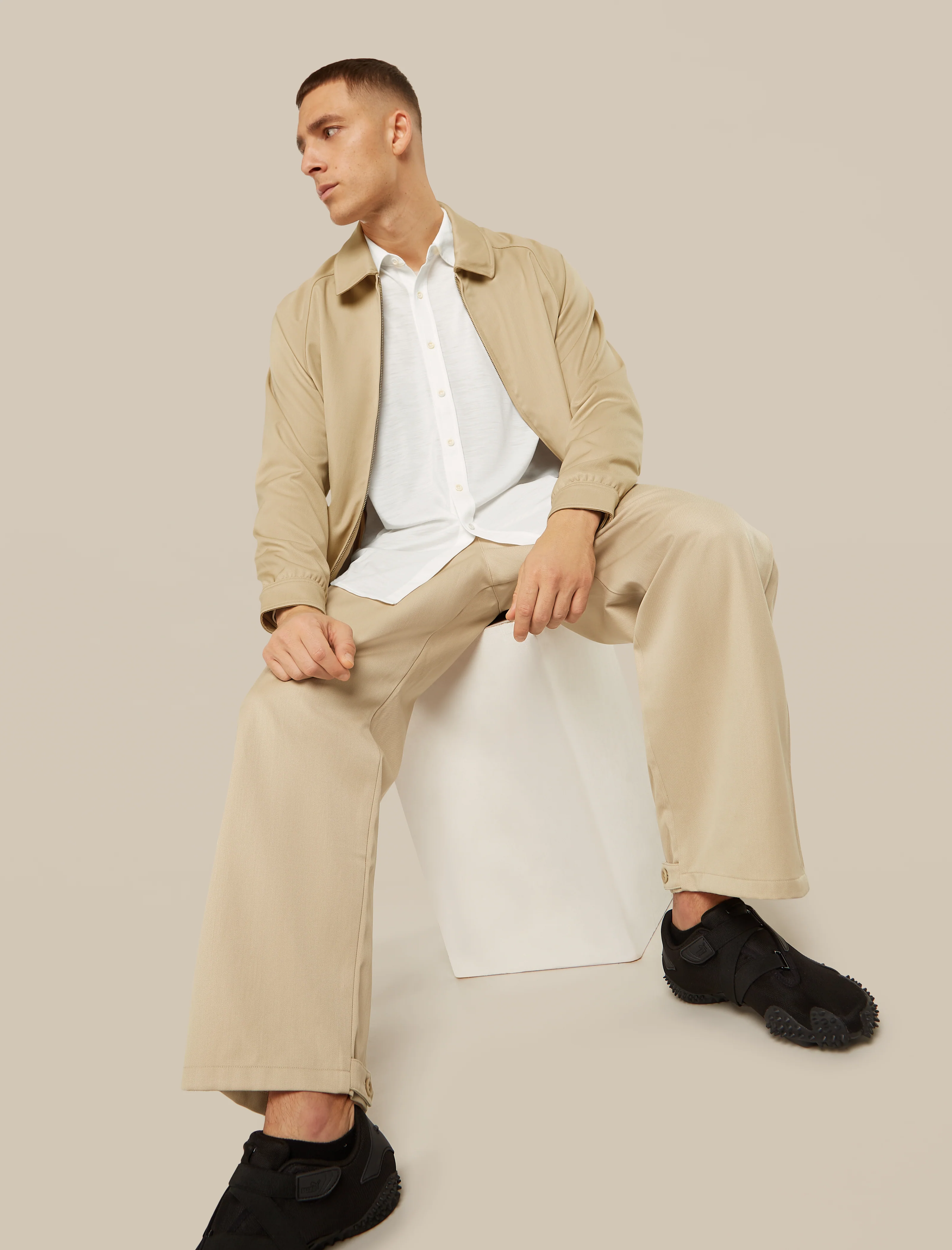 Unisex Merino Cotton Twill Adjustable Pants - Image 19