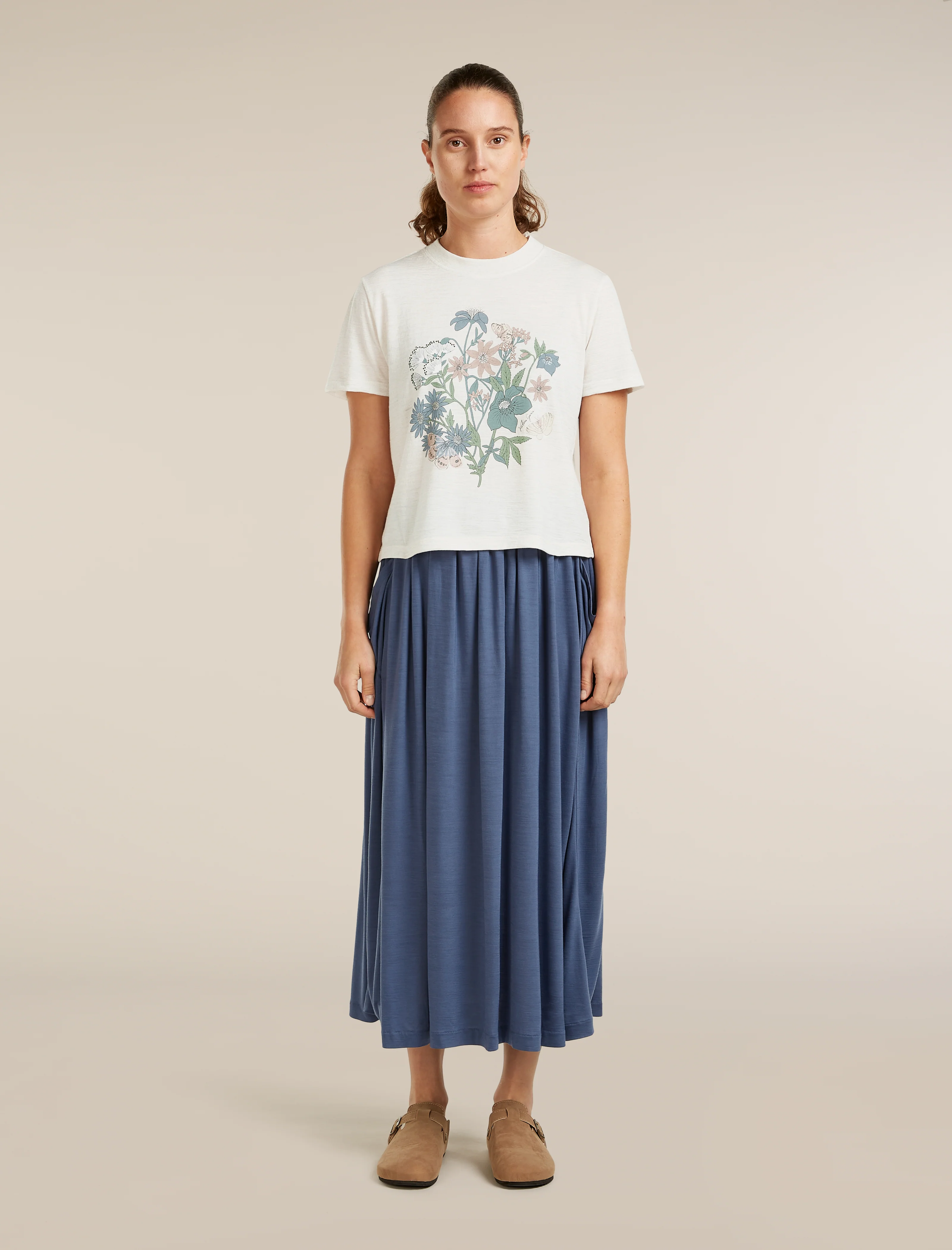 Women’s Merino 150 Tech Lite Short Sleeve Crop T-Shirt NZ Flora - Image 3