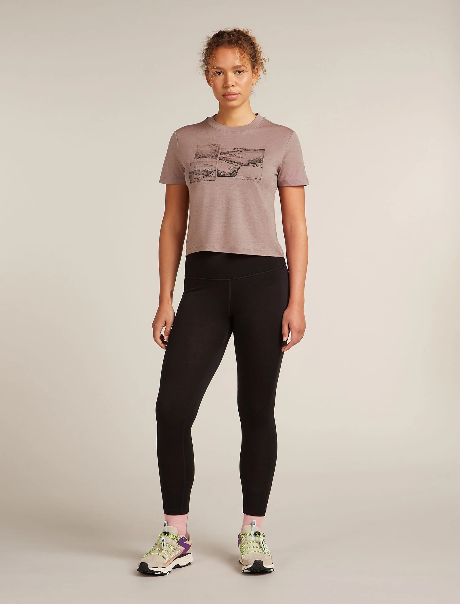 Women’s Merino 150 Tech Lite Short Sleeve Crop T-Shirt The Climb - Image 3