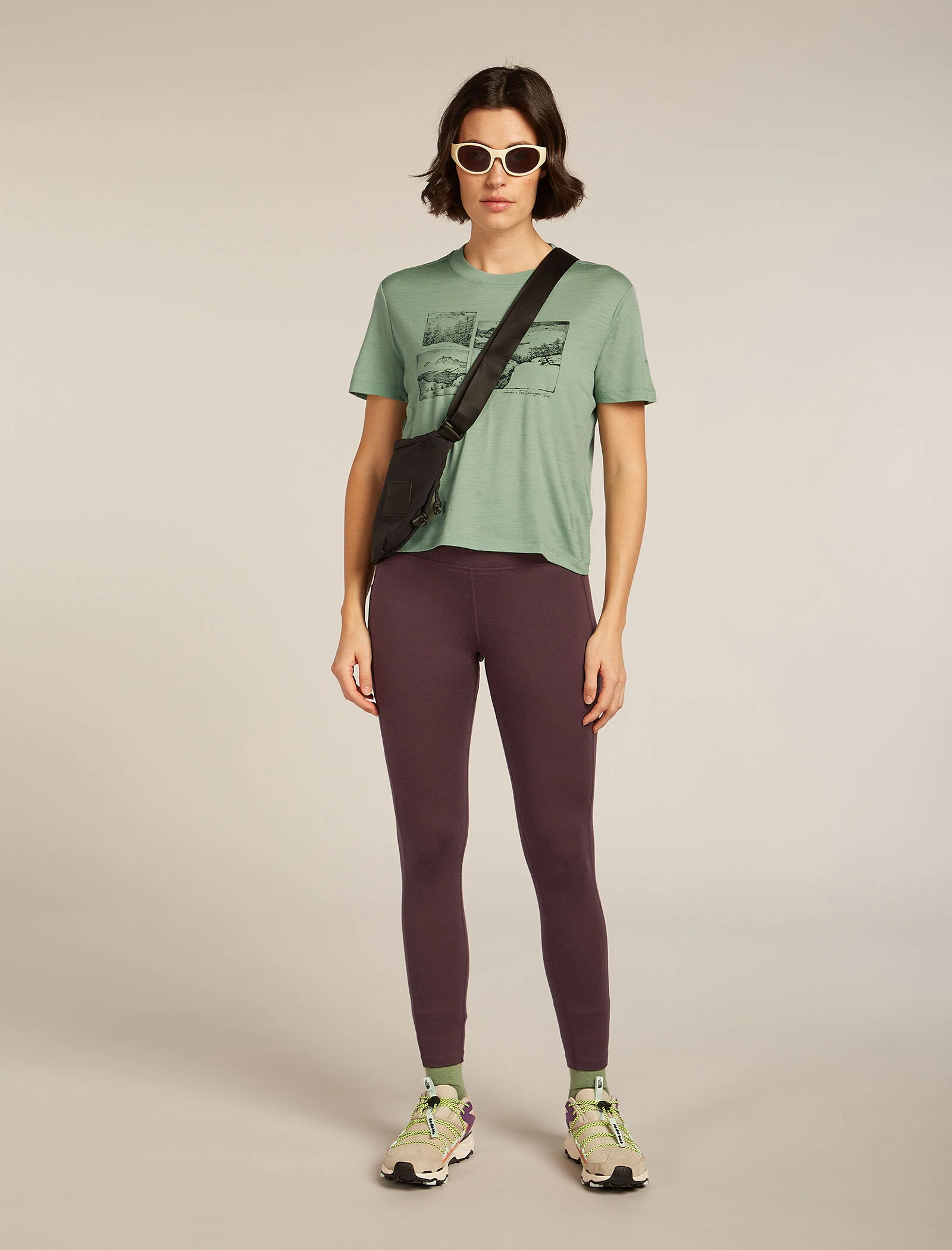Women’s Merino 150 Tech Lite Short Sleeve Crop T-Shirt The Climb - Image 4