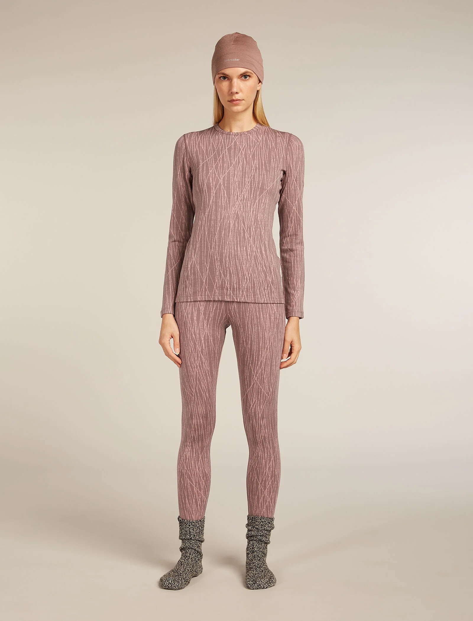 Women’s Merino 260 Tech Vertex Long Sleeve Crew Thermal Top Delta Lines - Image 7