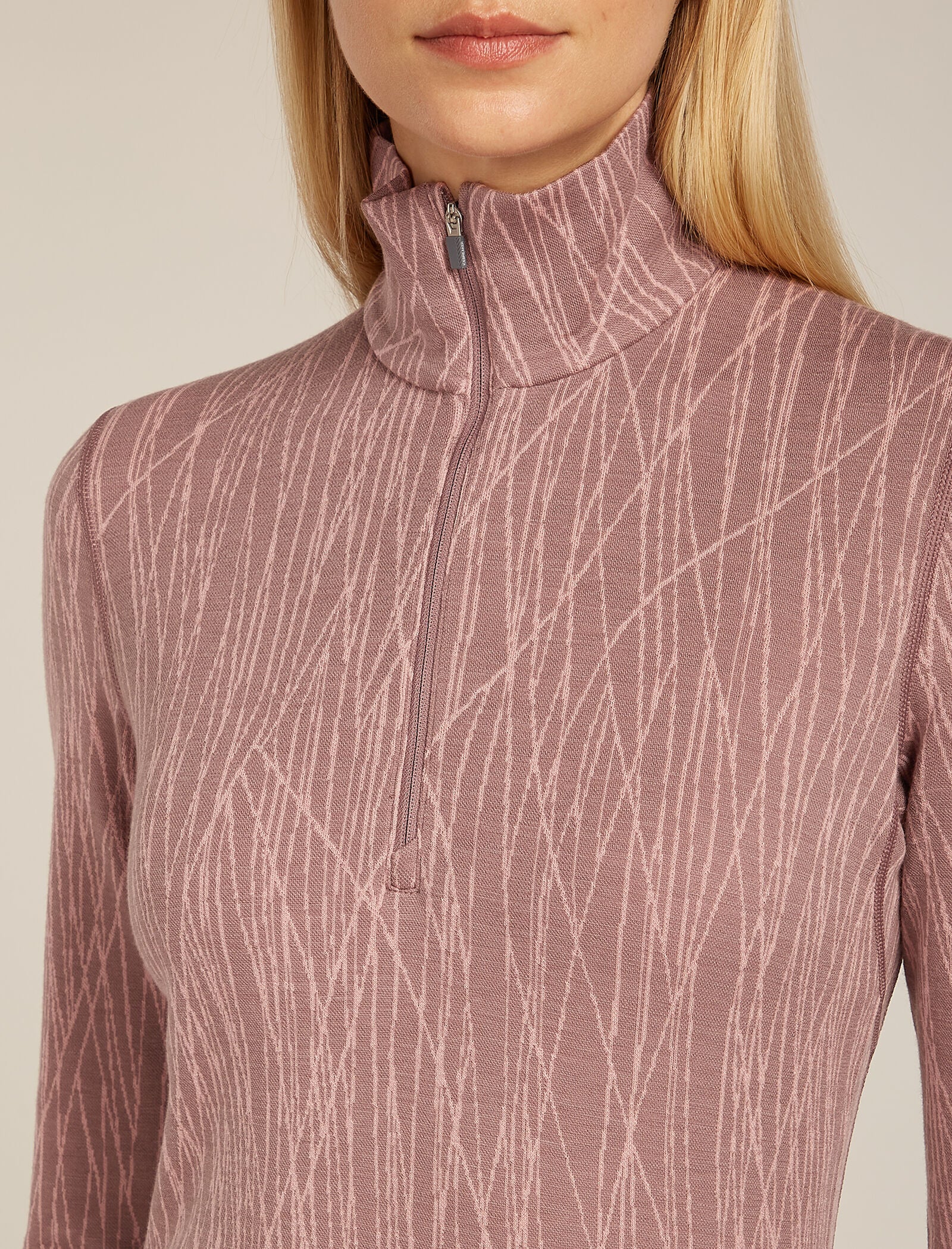 Women’s Merino 260 Tech Vertex Long Sleeve Half Zip Thermal Top Delta Lines - Image 5