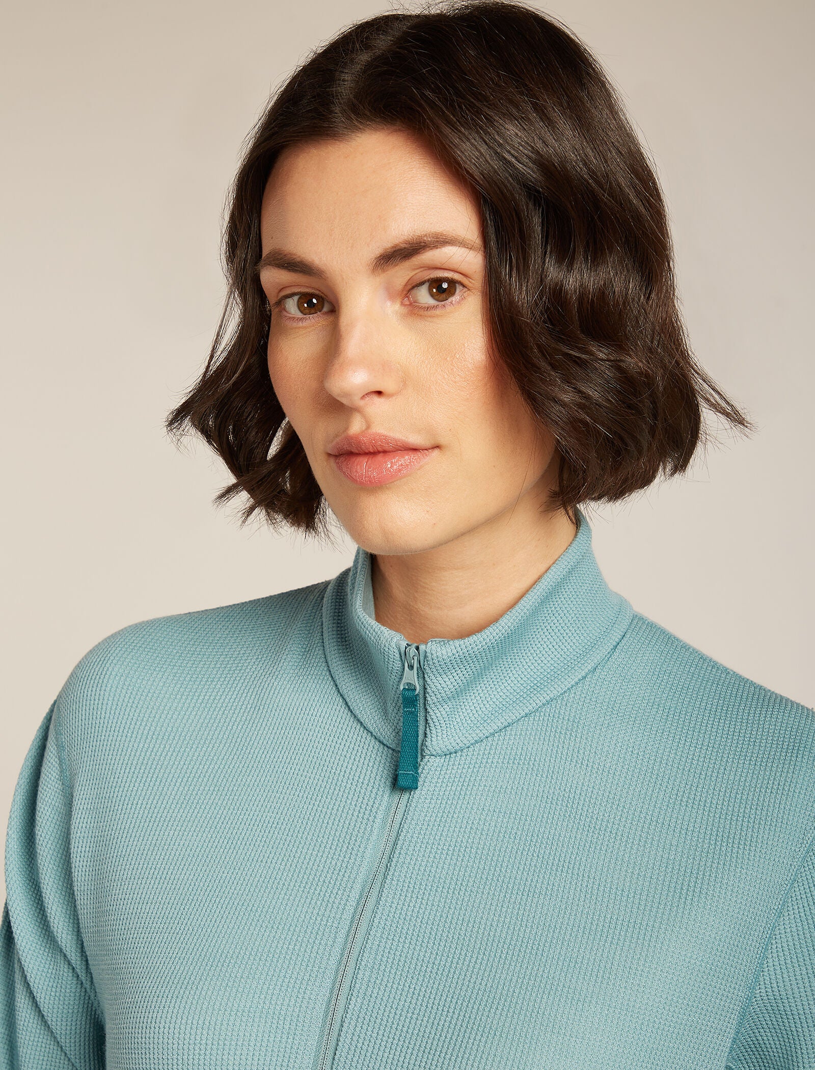 Women’s Merino 260 Waffle Knit Wander Long Sleeve Half Zip Top - Image 7