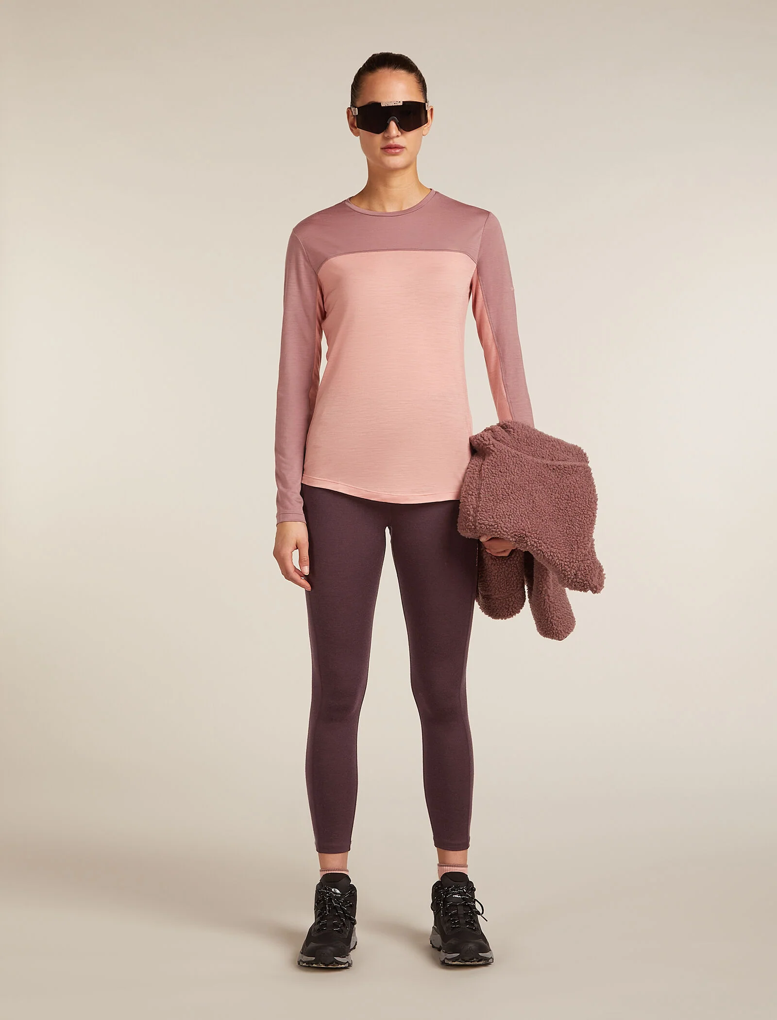 Women’s Merino Blend 125 Cool-Lite™ Sphere Long Sleeve T-Shirt Colour Block - Image 4