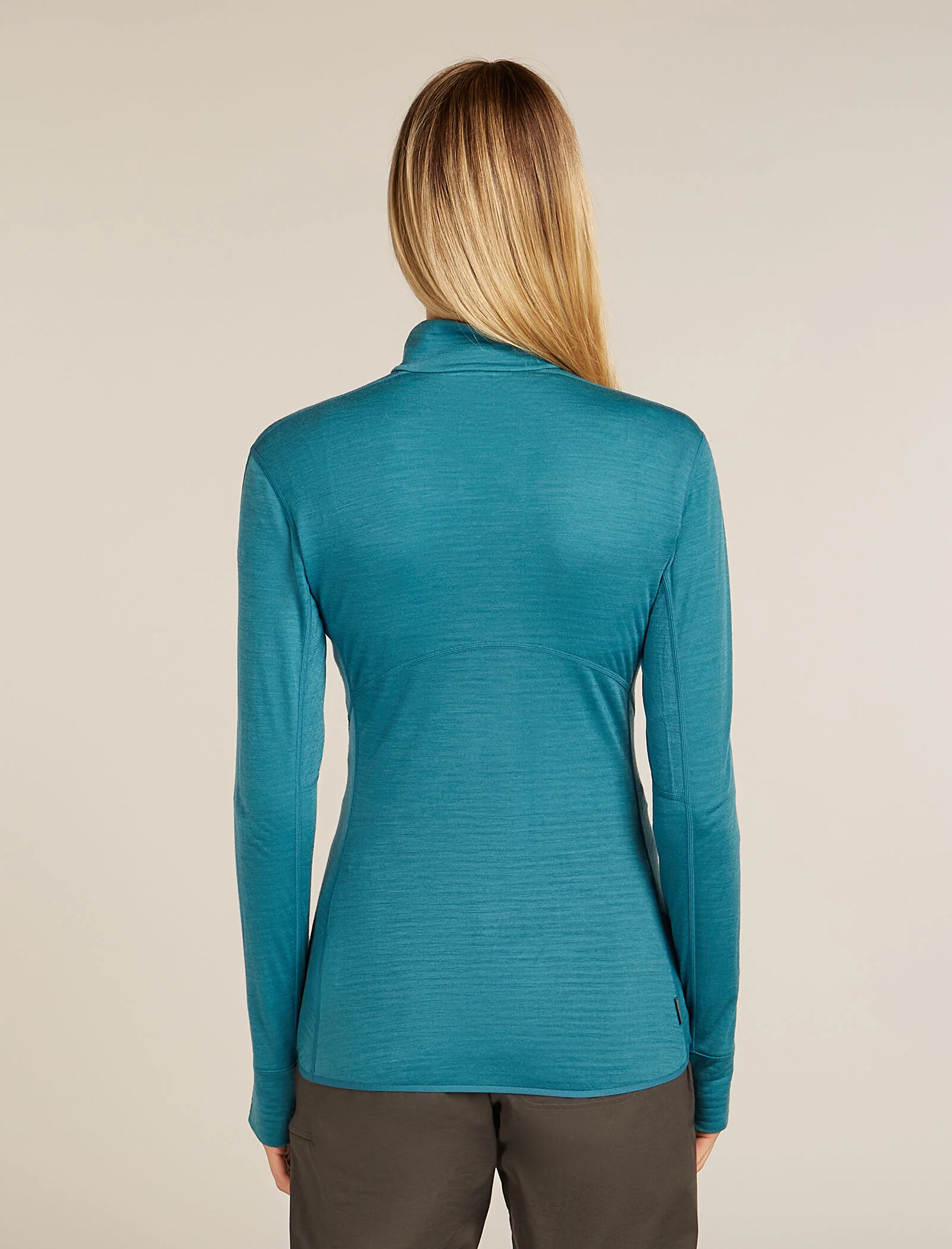 Women’s Merino Blend 200 Realfleece™ Descender Long Sleeve Half Zip Top - Image 2