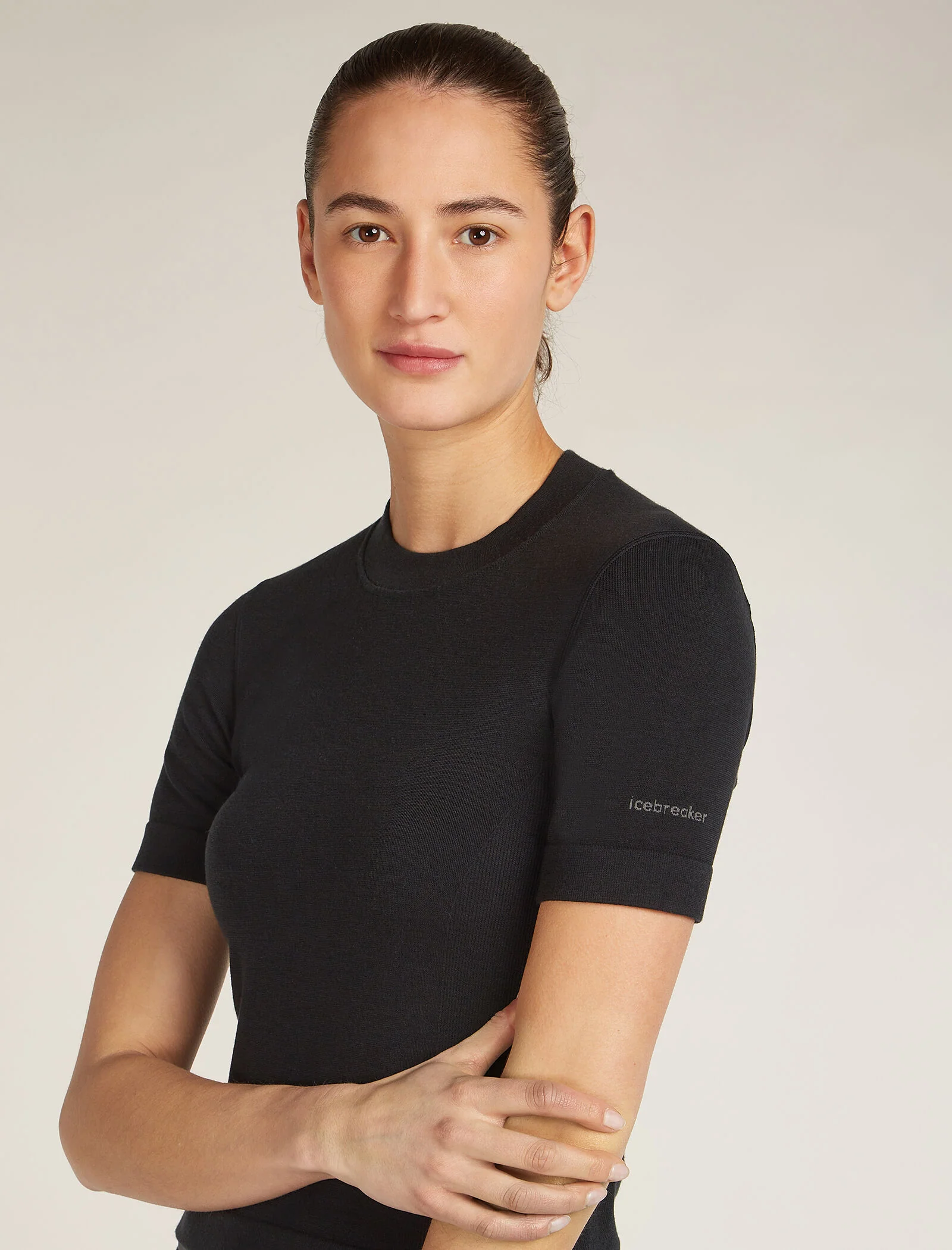Women’s Merino Blend 260 Seamless Rib Short Sleeve Mock Neck Thermal Top - Image 5