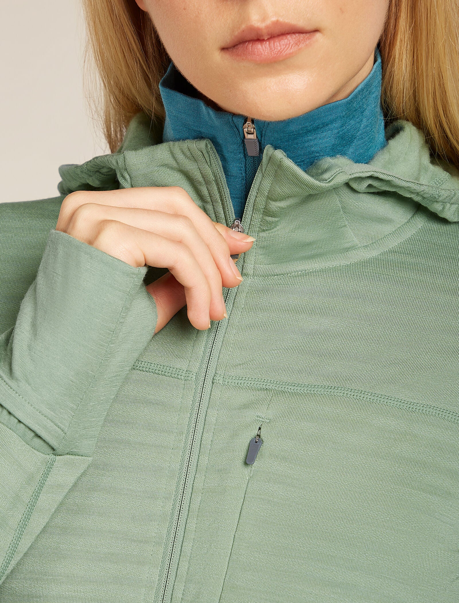 Women’s Merino Blend 300 RealFleece™ Descender Long Sleeve Zip Hoodie - Image 7