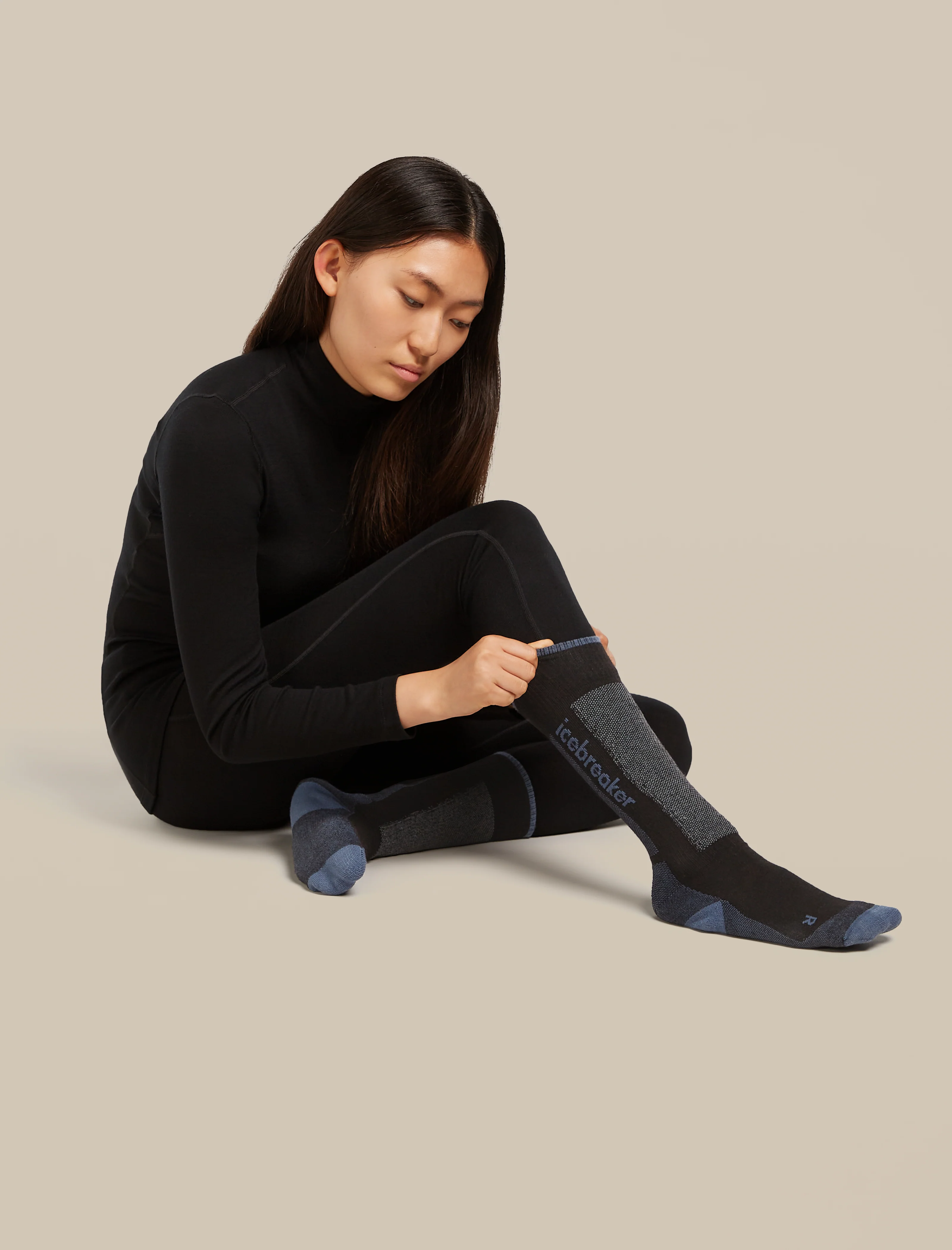 Women’s Merino Ski+ Light Over The Calf Socks - Image 2