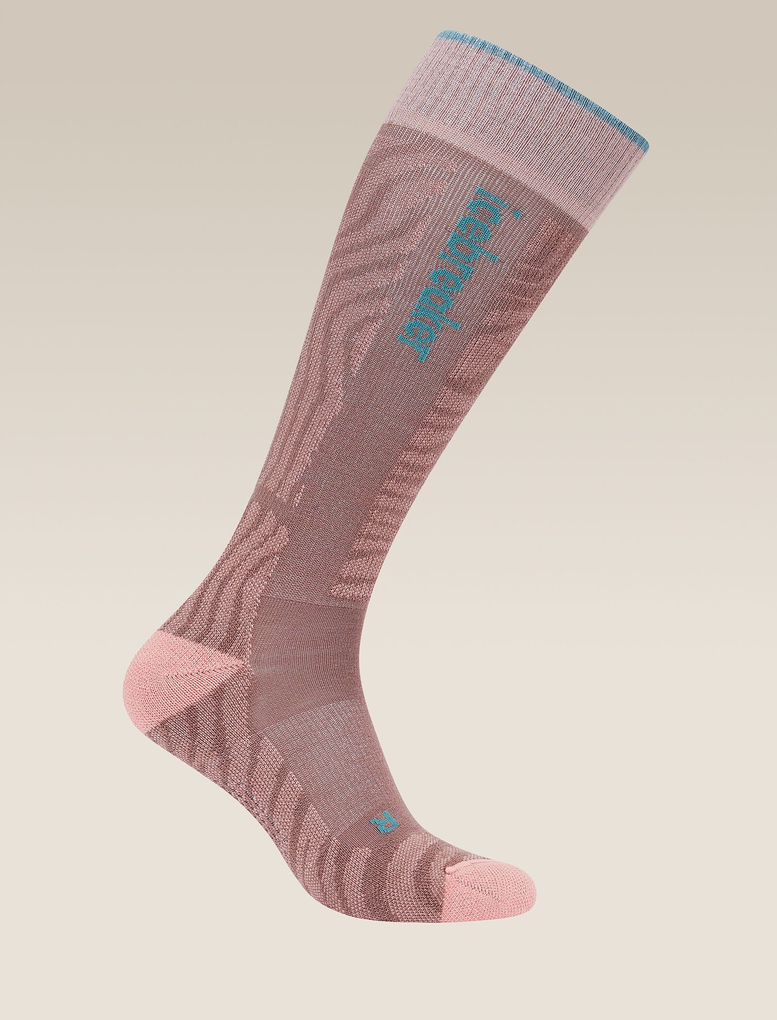Women’s Merino Ski+ Light Over The Calf Socks Mountain Contour - Image 4